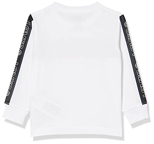 Levi's kids Lvb Long Slv Graphic Te Shirt Camiseta, Blanco, 3 Años para Niños