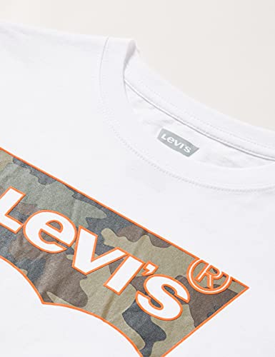 Levi's kids Lvb Short Slv Graphic Te Shirt Camiseta, Blanco, 6 Años para Niños