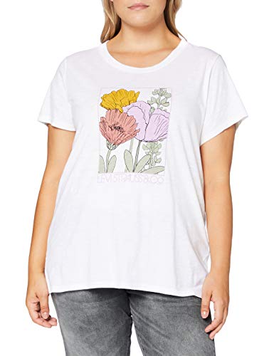 Levi's Plus Size tee Classic fit, Pl Floral Linear Logo White +, 1X para Mujer