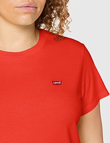 Levi's tee Camiseta, Red (Poppy Red), X-Small para Mujer