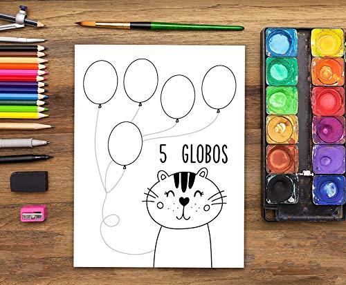 Libro de colorear para niños: Formas Letras Números: de 1 a 4 años: Un divertido cuaderno de actividades para niños y niñas de preescolar