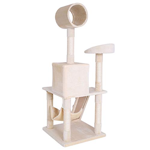 lionto Árbol rascador árbol para escalar árbol rascador para gatos Altura 133 cm Beige