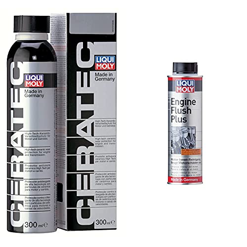 Liqui Moly 3721 Cera Tec Aceite De Motor, Naranja, 300 Ml + 2657 Motor Limpieza, Engine Flush Plus, 300 Ml