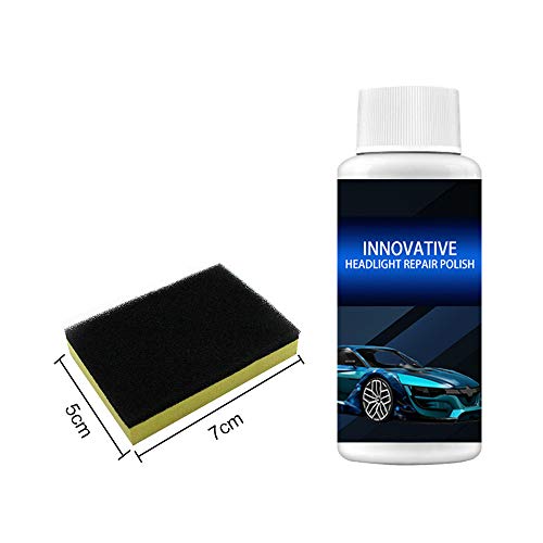 Líquido de Reparación de Faros de Coche, MoreChioce 50ML Kit De Líquido De Reparación De Faros De Coche Reacondicionado Agente De Renovación De Lámpara Vidrio Pulido Recubrimien