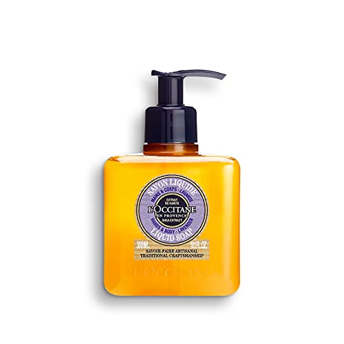 L'OCCITANE - Jabón Líquido Cuerpo Y Manos De Lavanda De Karité - Limpiador Y Calmante - 300 Ml