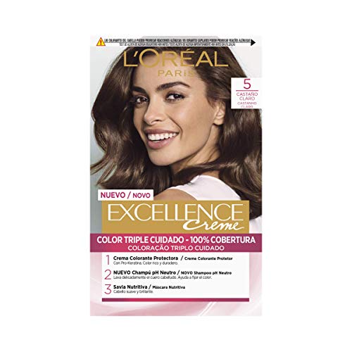 L'Oréal Coloración Excellence Crème Triple Protección 5 Castaño Claro - 200 gr