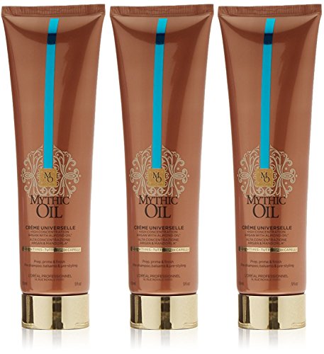 Loreal Mythic Oil Cream - Lote de 3 cremas de aceite universal, 150 ml