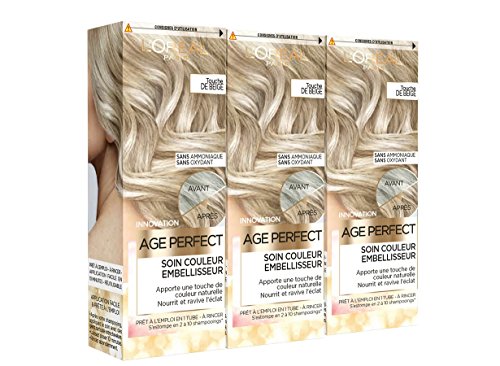 L'Oréal Paris Age Perfect Cuidado Color Embellecedor Toque Beige 80 ml – Lote de 3