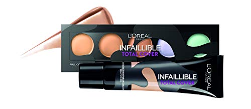 L'Oréal Paris Total Cover, Base Maquillaje Cobertura Total, Tono de Piel Medio 32 Amber - 35 gr