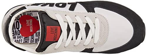 Love Moschino Nuova pre-Collezione Primavera Estate 2022, Zapatillas de Gimnasio Mujer, Bianco, 38 EU