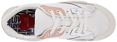 Love Moschino, Scarpe da Donna, Collezione Estate, Zapatos de Mujer, Colección Primavera Verano 2021, Bianco, 38 EU