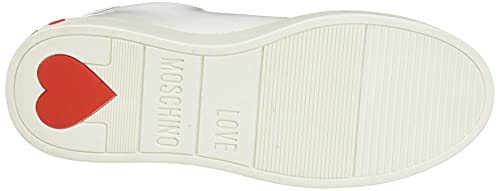 Love Moschino, Scarpe da Donna, Pre Collezione Autunno Inverno 2021, Zapatillas Mujer, Bianco, 40 EU