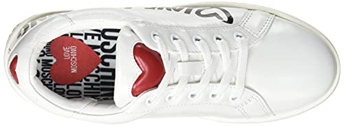 Love Moschino, Scarpe da Donna, Pre Collezione Autunno Inverno 2021, Zapatillas Mujer, Bianco, 40 EU