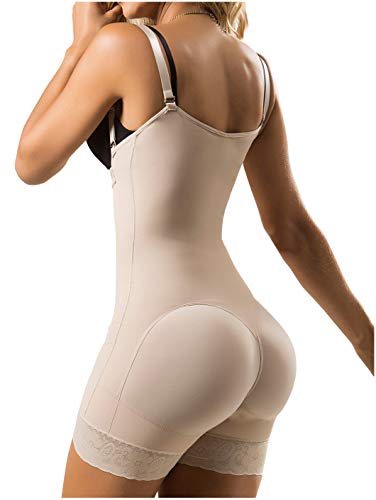 LT.ROSE 21113 Fajas Colombianas Abdominal Shapewear Reductoras Postparto y Postoperatoria para Mujer Beige S