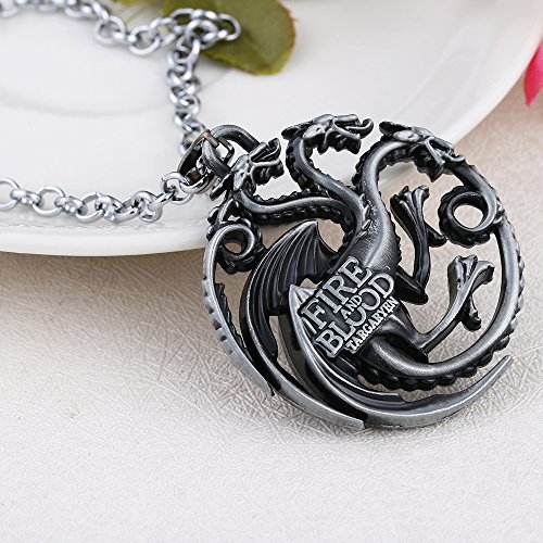 lureme Juego de Tronos Inspirado Targaryen Colgante Traje Collar-Rojo (nl005382-1)