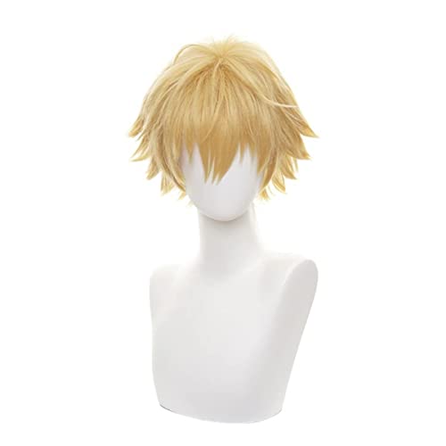 Lusha Denji Cosplay pelucas Anime motosierra hombre disfraz pelo sintético + gorro de peluca