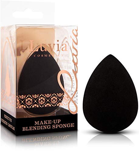 Luvia Beauty Blender Esponja – Huevo de maquillaje – Extra suave – en negro atemporal – Esponja cosmética