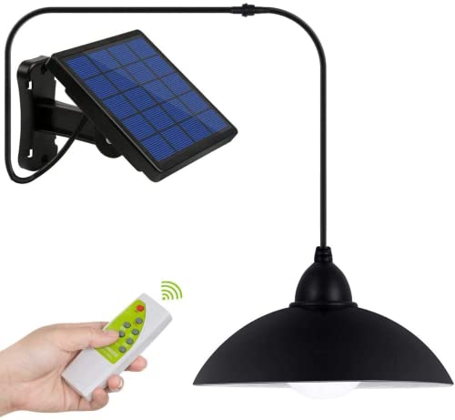 Luz Solar Exterior, Fichaiy Focos LED Exterior Solares con IP65 Impermeable，control remoto ，Línea de 5 m para Terraza/Jardín/Hogar /Garaje(luz blanca )