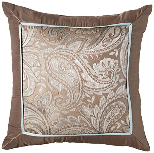 Madison Park – Aubrey Jacquard par de Almohada Cuadrada – Azul – 20 x 20 – , diseño Jacquard, – Incluye 2 Almohadas Decorativas