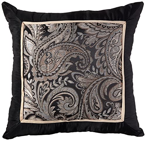 Madison Park – Aubrey Plaza Almohada Par – Negro – 20 x 20 – , diseño Jacquard, – Incluye 2 Almohadas Decorativas