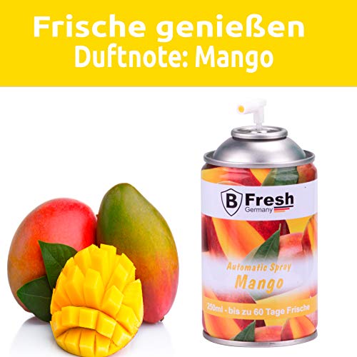 Mango - 1 ambientador para dispensador automático de fragancia - 250 ml botella de recambio para ambientador