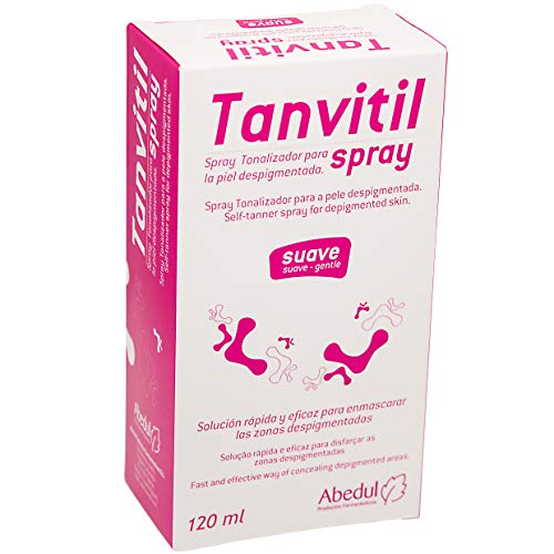 Maquillaje para las Manchas Blancas TANVITIL Spray Suave | 120 ml | Spray Corrector Tonalizador Para Camuflar la Despigmentación en Manchas Corporales Grandes e Irregulares