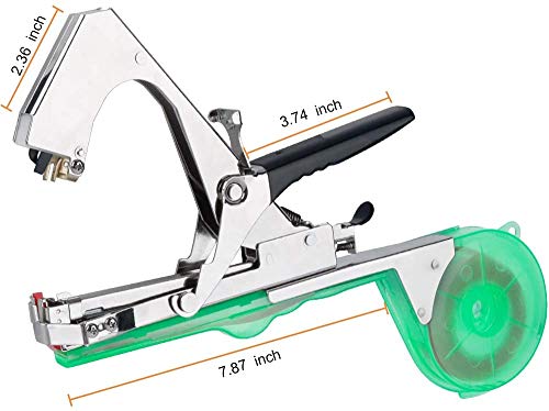 Maquina para Atar,Herramienta de Cinta de Jardín para Atar Ramas de Plantas, Atadora Agricola para Atadora de Tomates, para Viñedo Pepino UVA Fruta Flores Vegetales (Green)