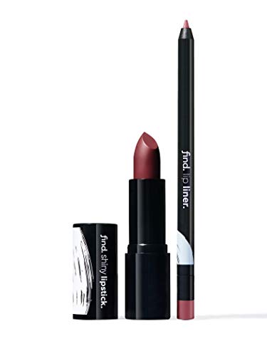 Marca Amazon - find. Flawless Elegance (Barra de labios brillante n.4 + Perfilador de labios n.7)