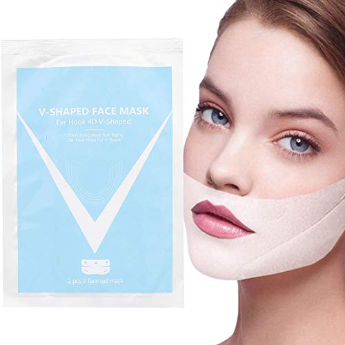 Mascarilla de elevación facial, máscara de gel facial en forma de V Parche de mentón Reductor de mentón doble para rostro Piel delgada Máscara reafirmante hidratante reafirmante