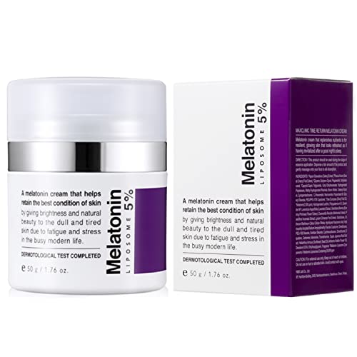 MAXCLINIC Time Return Melatonin Cream 50g 1.8oz Crema Melatonia de noche para mujeres reafirmante reparadora facial