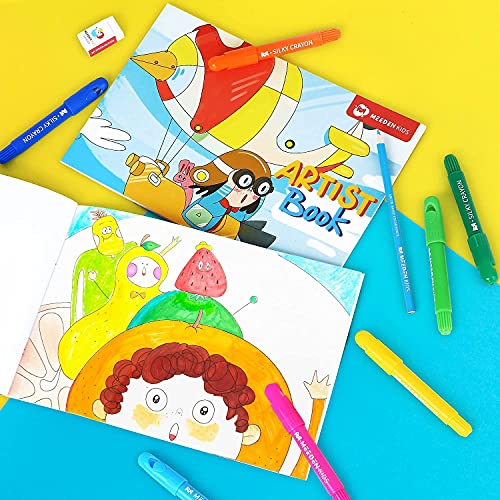 MEEDEN Arte Juego para Niños, Juego de dibujo para Niños con Caja de Madera Portátil,Colorear Libro,Crayones Sedosos,Colores Lápices y Suministros Arte para Pintar Kit de Arte para Niños,Niñas y Niños