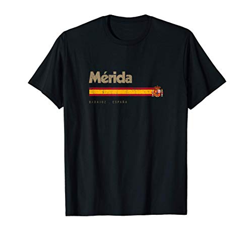 Mérida Ciudad Española Vintage Bandera España Camiseta