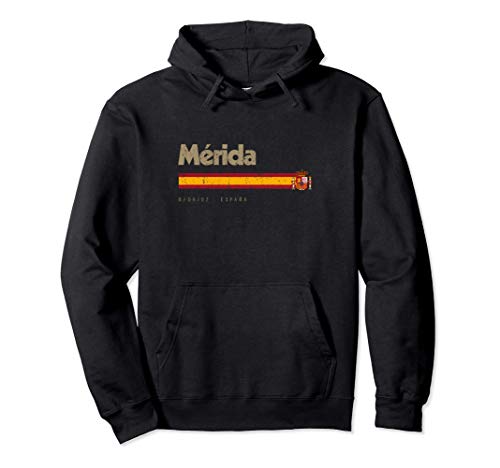 Mérida Ciudad Española Vintage Bandera España Sudadera con Capucha