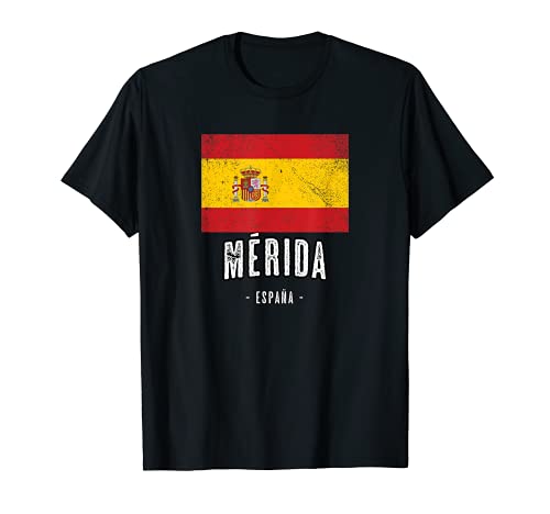 Mérida España | Souvenir Linda Ciudad - Bandera - Camiseta