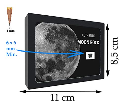 Météorites et Bijoux NWA 10782 - Fragmento auténtico de la luna, tamaño XL, con certificación (idioma español no garantizado)