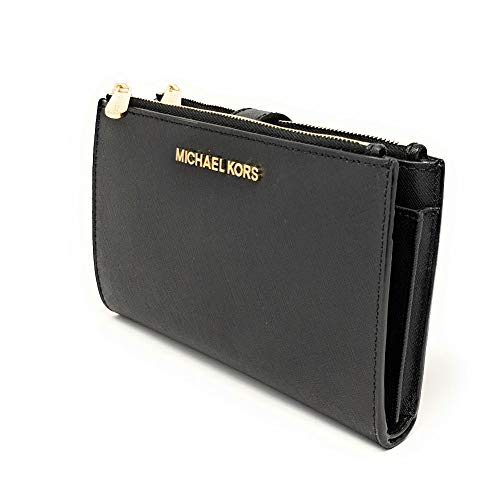 Michael Kors 35f8tvw0l-001, Accesorio de Viaje-Billetera para Mujer, Saffiano Negro, Einheitsgröße