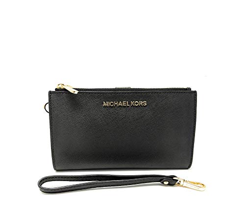 Michael Kors 35f8tvw0l-001, Accesorio de Viaje-Billetera para Mujer, Saffiano Negro, Einheitsgröße