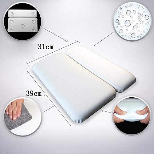 MINGZE Almohada Bañera, Almohada de Baño, Reposacabezas Bañera con Ventosas Cojín para Bañera Ergonómico para SPA en Casa Bañera de Hidromasaje e Hidromasaje, Cojín Reposacabezas para Bañera Jacuzzi