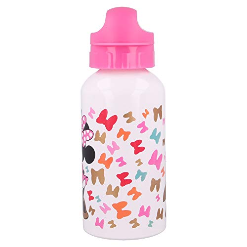 Minnie Mouse | Botella De Aluminio Para Niños - Cantimplora Infantil - Botella De Agua Reutilizable - 500 Ml