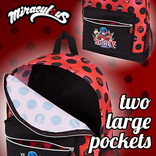 Miraculous Ladybug Mochilas Escolares Juveniles Con Ladybug Reina Y Reina Rouge, Bolsa Mochila Colegio Y Viaje, Regalos Originales Niñas