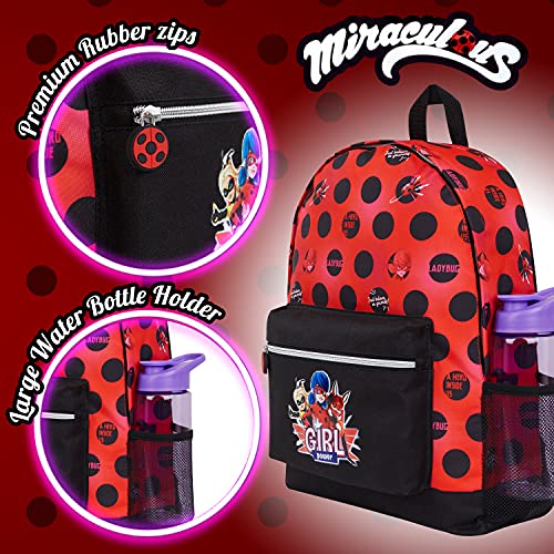 Miraculous Ladybug Mochilas Escolares Juveniles Con Ladybug Reina Y Reina Rouge, Bolsa Mochila Colegio Y Viaje, Regalos Originales Niñas