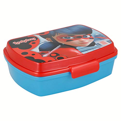 | Miraculous Ladybug | Sandwichera Para Niños Decorada - Fiambrera Infantil | Caja Para El Almuerzo Y Porta Merienda Para Colegio - Lonchera