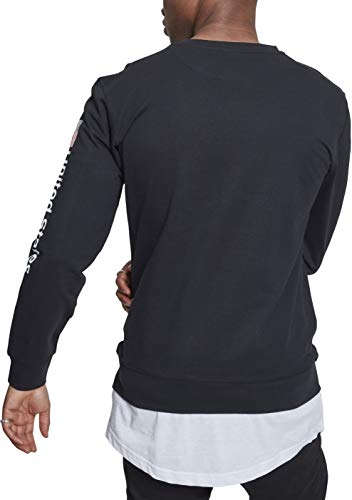 Mister Tee NASA Us Crewneck suéter, Negro (Black 00007), Medium para Hombre