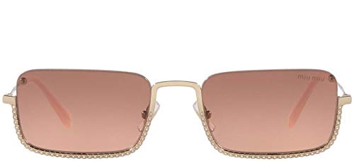 Miu Miu 0MU 70US Gafas, Oro Pálido, 55 para Mujer