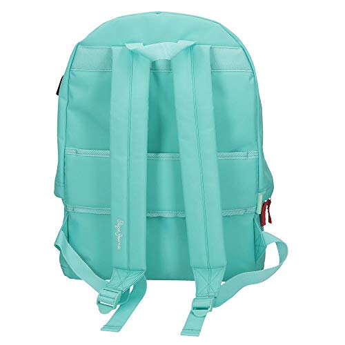 Mochila Escolar Pepe Jeans Darienne, Verde, 32x44x17.5 cm