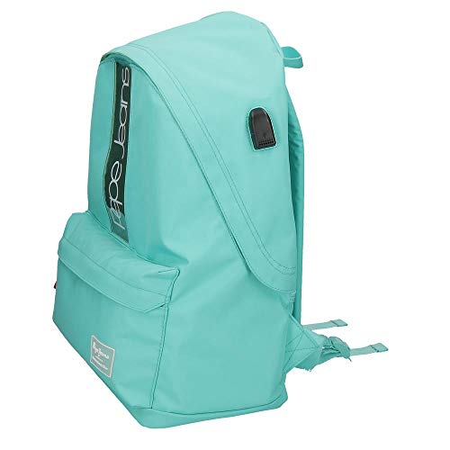 Mochila Escolar Pepe Jeans Darienne, Verde, 32x44x17.5 cm