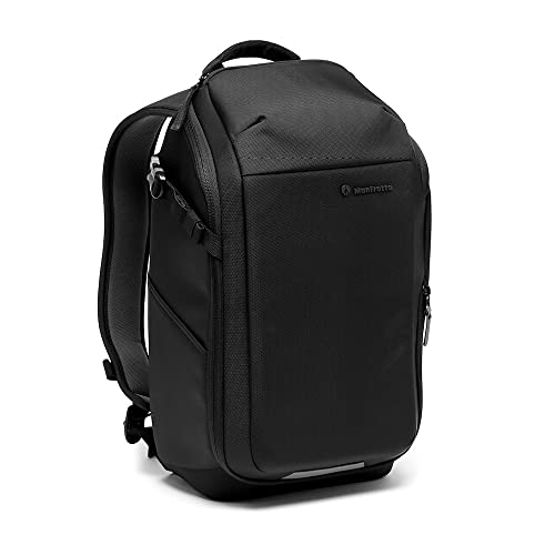 Mochila Manfrotto Advanced Compact III para Cámara y Portátil, Mochila para Cámara sin Espejo con Objetivos, con Divisores Acolchados Intercambiables y Accesorio para Trípode