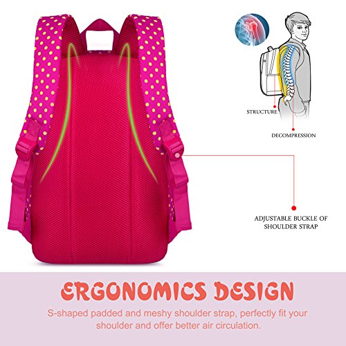 Mochilas Escolares Juveniles para Chicas - 3 IN 1 Mochila Infantiles Instituto Grande a Prueba de Salpicaduras Aesthetic Casual Material Tela Cremalleras Metal Estuche Bolsas Regalos Adolescentes Rojo