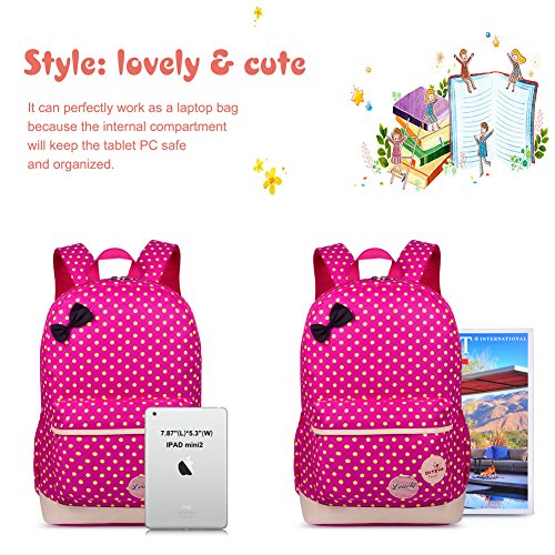 Mochilas Escolares Juveniles para Chicas - 3 IN 1 Mochila Infantiles Instituto Grande a Prueba de Salpicaduras Aesthetic Casual Material Tela Cremalleras Metal Estuche Bolsas Regalos Adolescentes Rojo