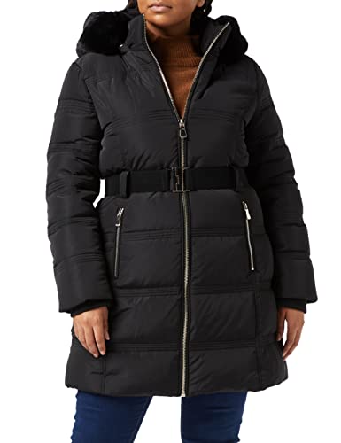 Morgan Chaqueta de Plumas Larga de Pelo RAS 212-gdozia Abrigo, Negro, 40 para Mujer